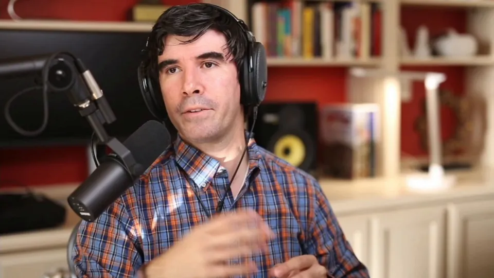 Armando J. Perez-Carreno at the mic hosting The Web Talk Show, episode 6: What Makes WordPress Blocks Great